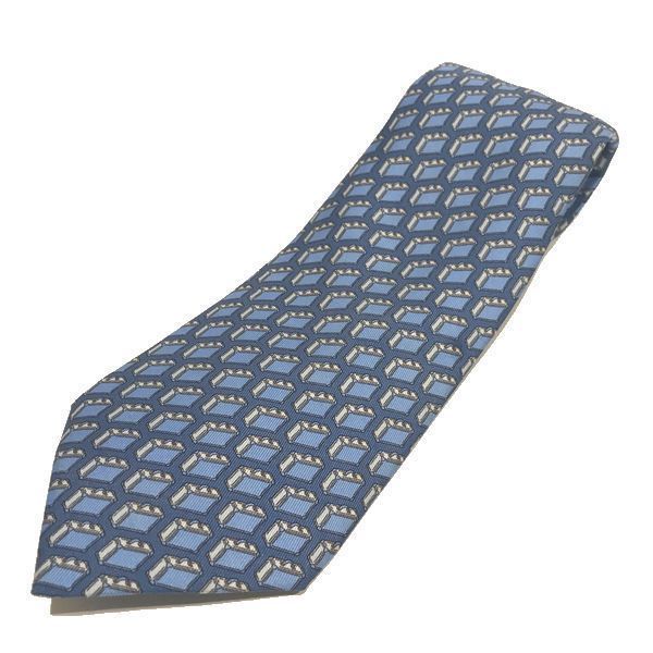 大人気，限定SALE HERMES エルメス トランク 総柄 シルクネクタイ ブルー系 ビジネス 鞄柄 売切 格安(ネクタイ)｜売買されたオークション情報、yahooの商品情報をアーカイブ公開 - オークファン 服飾小物
