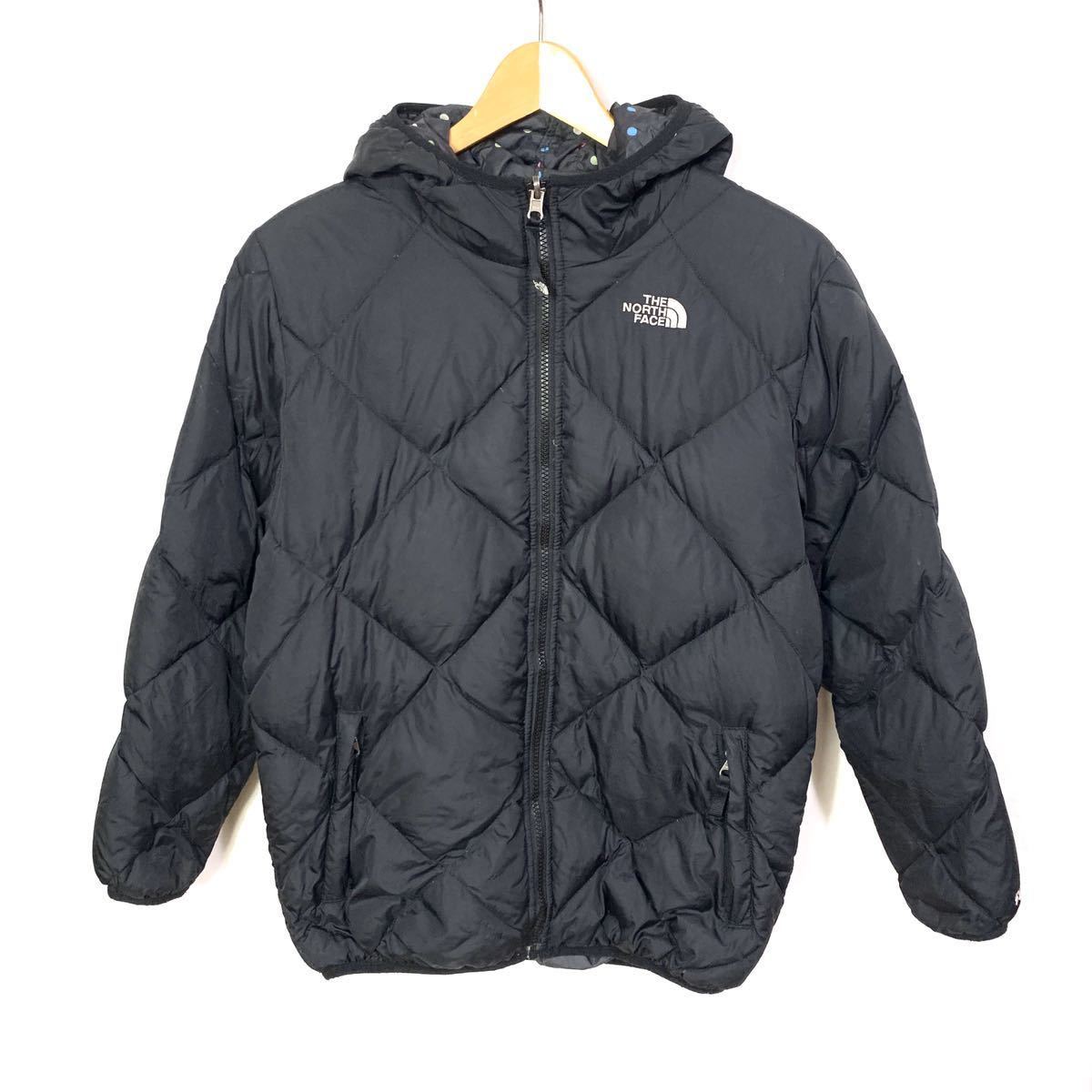 【人気定番，高品質】 GIRLS THE NORTH FACE ノースフェイス 550フィル キルティング ドット柄 リバーシブル フード付き ダウンジャケット アウトドア 黒色(ザ・ノース・フェイス)｜売買されたオークション情報、yahooの その他