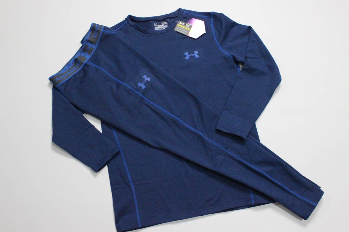 【人気セール，安い】 US UNDER ARMOUR アンダーアーマー インナー上下セット コンプレッション Mサイズ 裏地起毛 ネイビー 厚手(シャツ)｜売買されたオークション情報、yahooの商品情報をアーカイブ公開 - オークファ シャツ