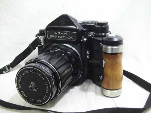 □ASAHI PENTAX ペンタックス 6×7 67 ウッドグリップ アンティーク