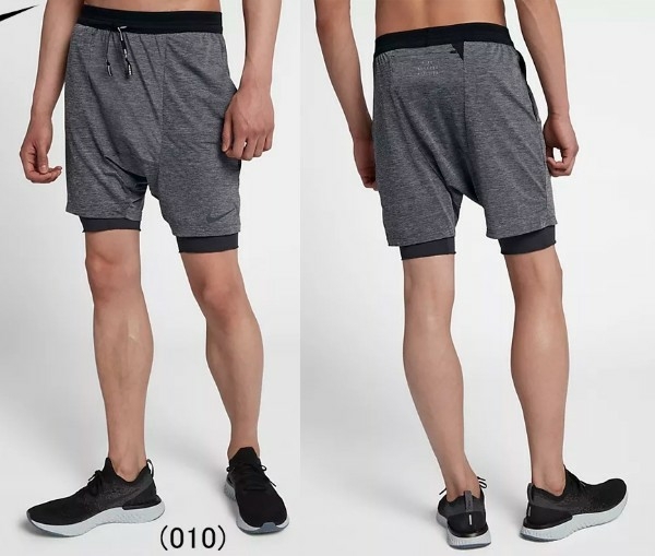 【最安値，最新作】 最後 M NIKE 定価8100円 インナー付き ランニング ショーツ 検 タイツ一体型 ショート ハーフ パンツ 光沢 メランジ ブラック グレー 黒(パンツ)｜売買されたオークション情報、yahooの商品情報 パンツ