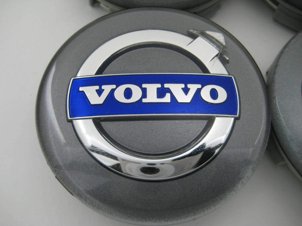 k0824 VOLVO ボルボ純正アルミホイール用センターキャップ中古4個 