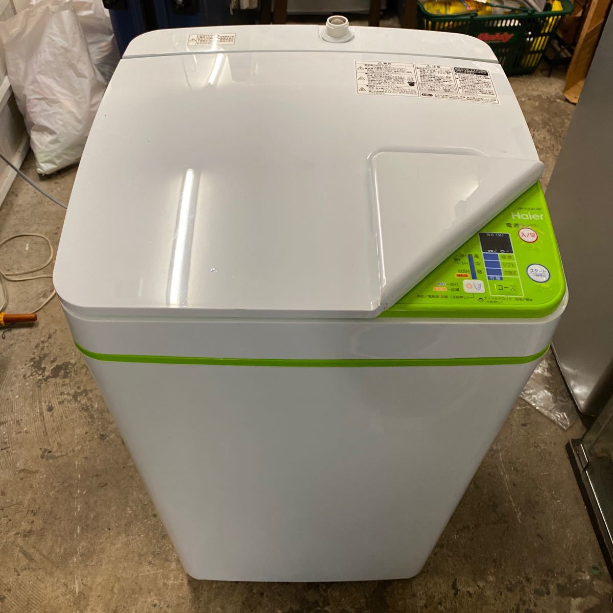 ハイアール 全自動電気洗濯機 Joy Series JW-K33F 洗濯容量3.3kg 2019年製 ホワイト 縦型式 中古品 1人暮らし