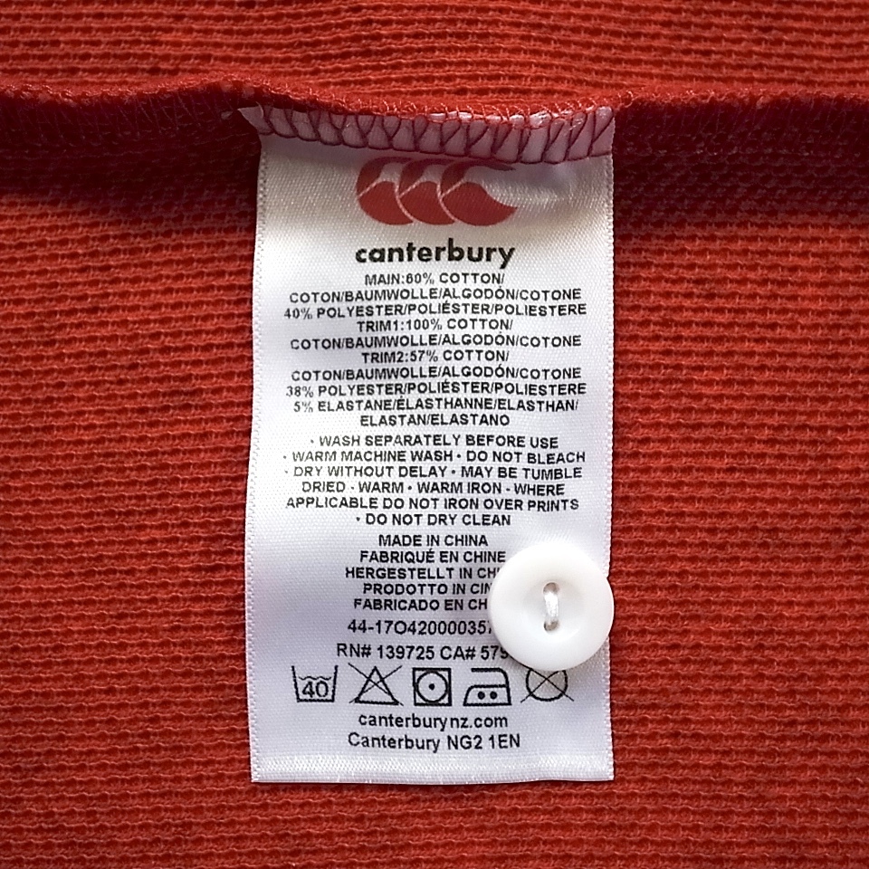 イングランド代表 カンタベリー ラグビー CANTERBURY 新品未使用 ✨美品✨ 0 ラグビーワールドカップ 日本代表 - 公式・限定イングランドタイプ クラシックラグビージャージー（ユニ 新品カンタベリー ラグビーワールドカップ2015 1 ユニフォーム