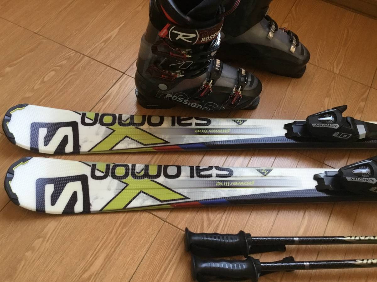☆ SALOMON 162㎝ ブーツ 27.5㎝ カービングスキーセット 大人用 