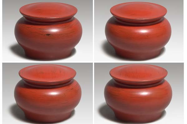 夏目陽介 造 根来塗 ねごろぬり 薬壷 茶器としても 共箱 茶道具 天然木