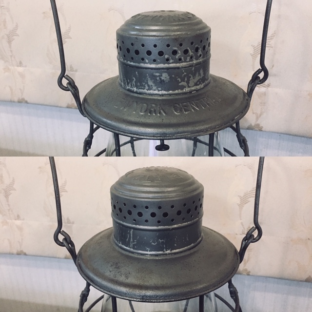 Dietz York New Bottom Bell Central Lantern No. - 0 Railroad Antique Globe No.6 lantern Etched