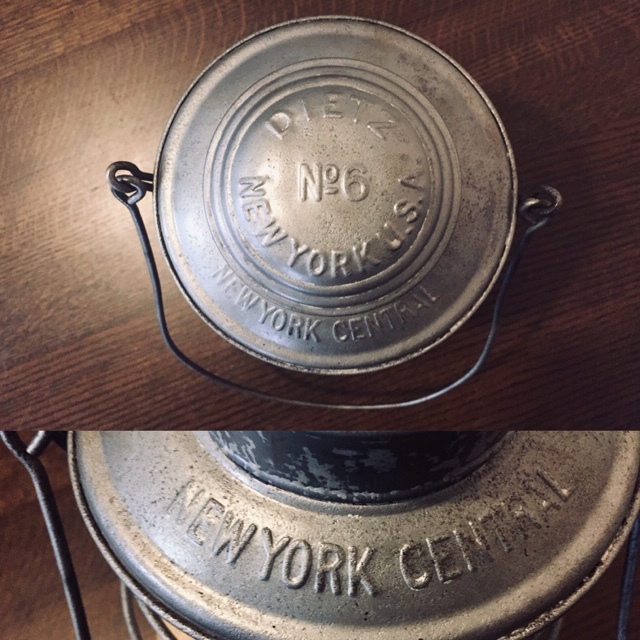 Dietz York New Bottom Bell Central Lantern No. - 0 Railroad Antique Globe No.6 lantern Etched