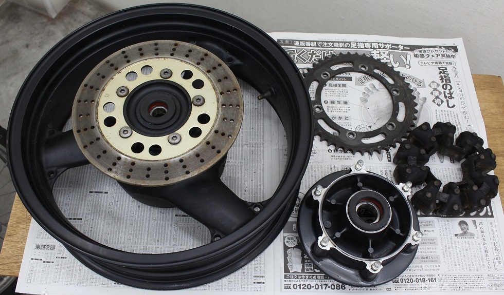 ZRX1100ホイールタイヤディスクハブハブダンパースプロケット