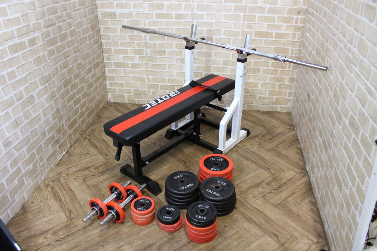 ② iROTEC/アイロテック ベンチプレス台・プレート100kg ② iROTEC/アイロテック ベンチプレス台・プレート100kg