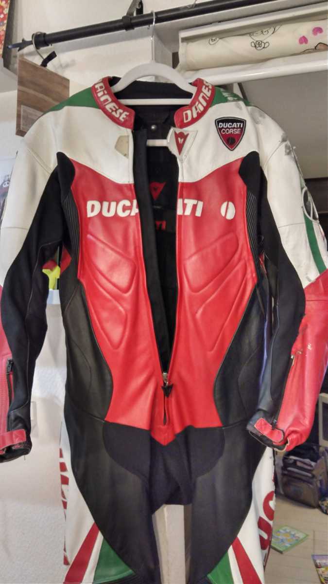 DAINESE製　Ducati Corse レザー ツナギ　中古品 レーシングスーツ ドゥカティ DUCATI プロテクション＆快適性・公式