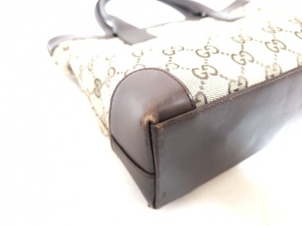 グッチ GUCCI ハンドバッグ 0021119 GG柄 ジャガード×レザー ベージュ  