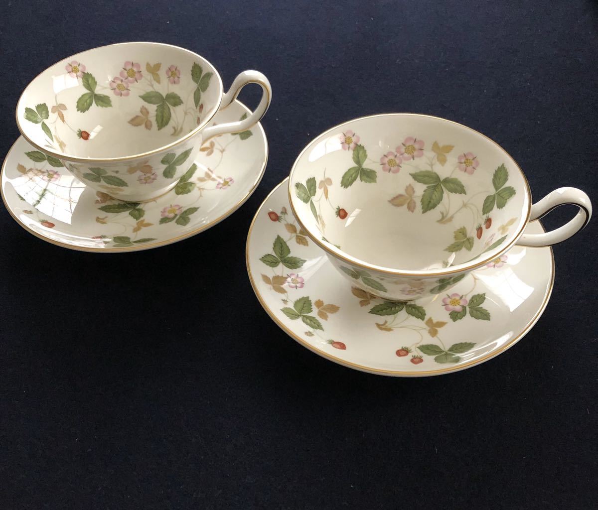 ワイルドストロベリー ウェッジウッド WEDGWOOD 2客セット カップ 