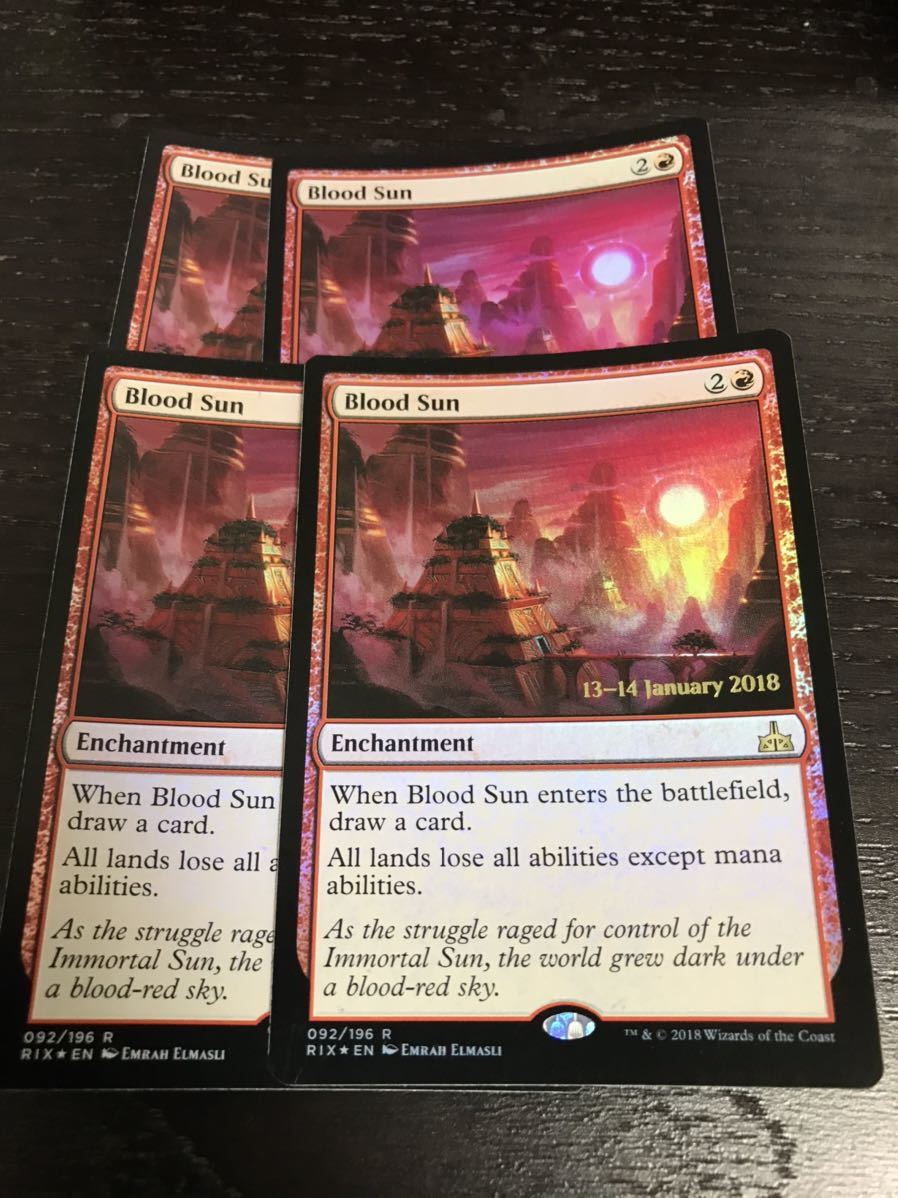大人気，人気セール 血染めの太陽 英Foil4枚セット イクサランの相克 プレリ版(Foilカード)｜売買されたオークション情報、yahooの商品情報をアーカイブ公開 - オークファン Foilカード