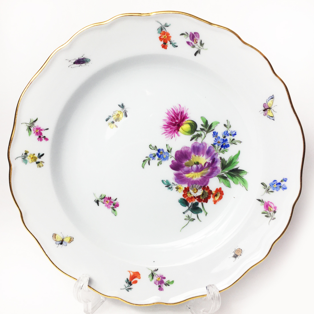金彩 マイセン 古マイセン マイセン「花蝶文 MEISSEN（食器）のフリマ