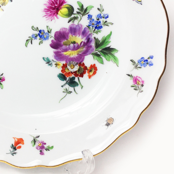 金彩 マイセン 古マイセン マイセン「花蝶文 MEISSEN（食器）のフリマ