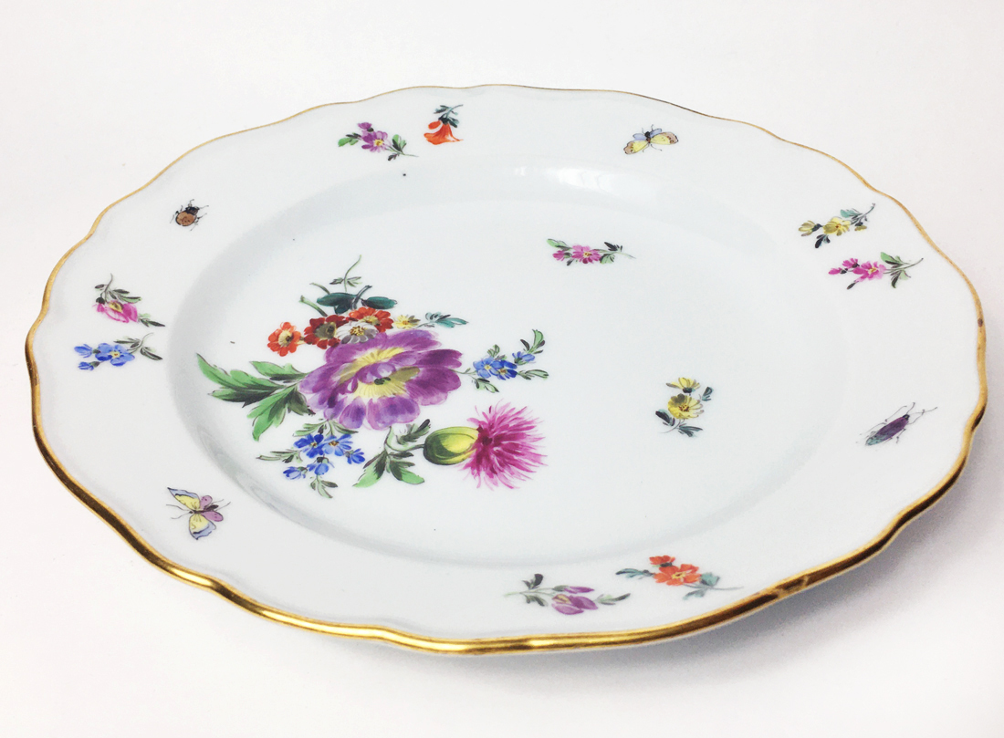 金彩 マイセン 古マイセン マイセン「花蝶文 MEISSEN（食器）のフリマ