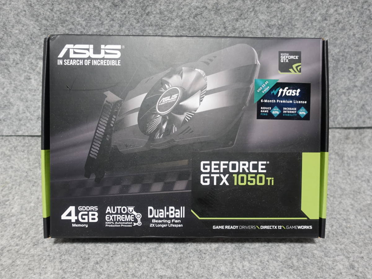 未使用】ASUS NVIDIA GeForce PH-GTX1050TI-4G ASUS GTX1050Ti GeForce 