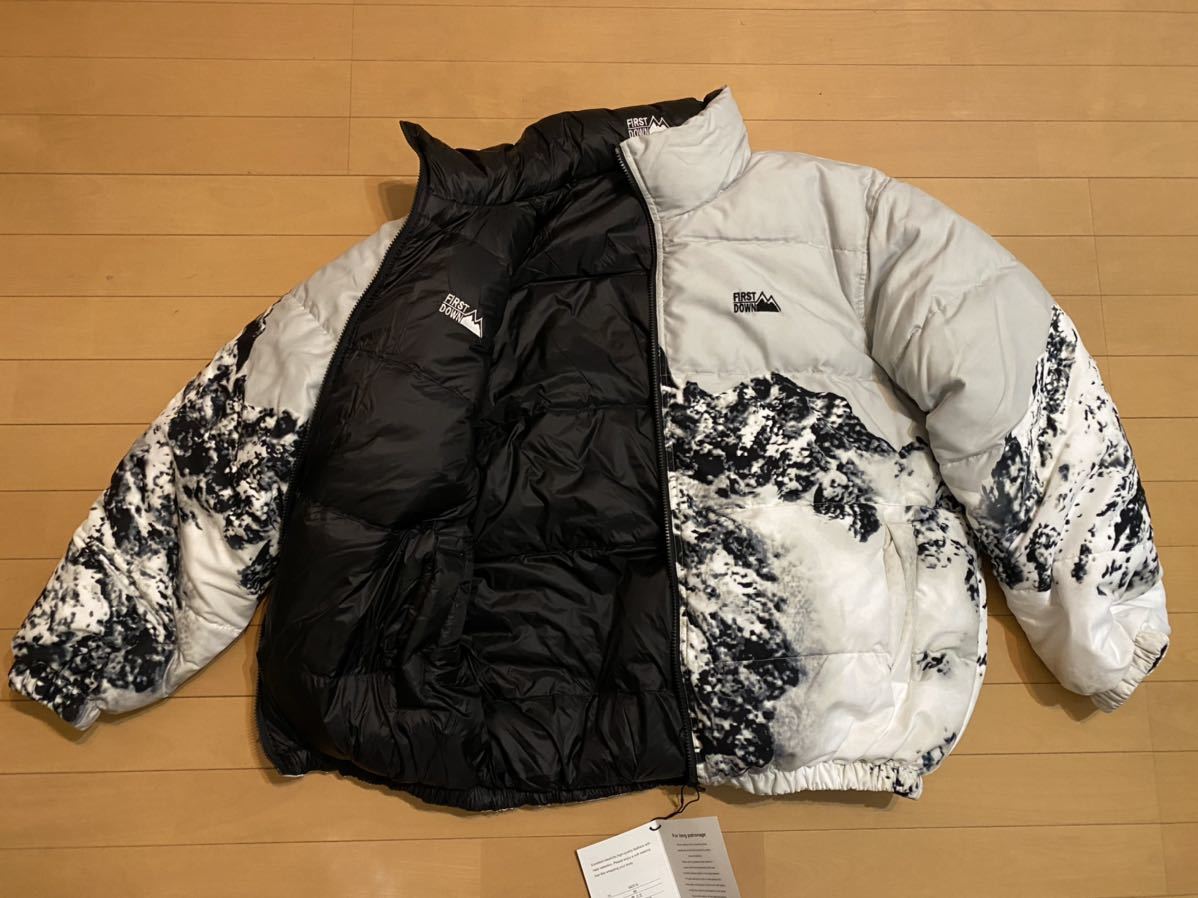 新品未使用] weber x FIRST DOWN 雪山プリント ダウンジャケット 