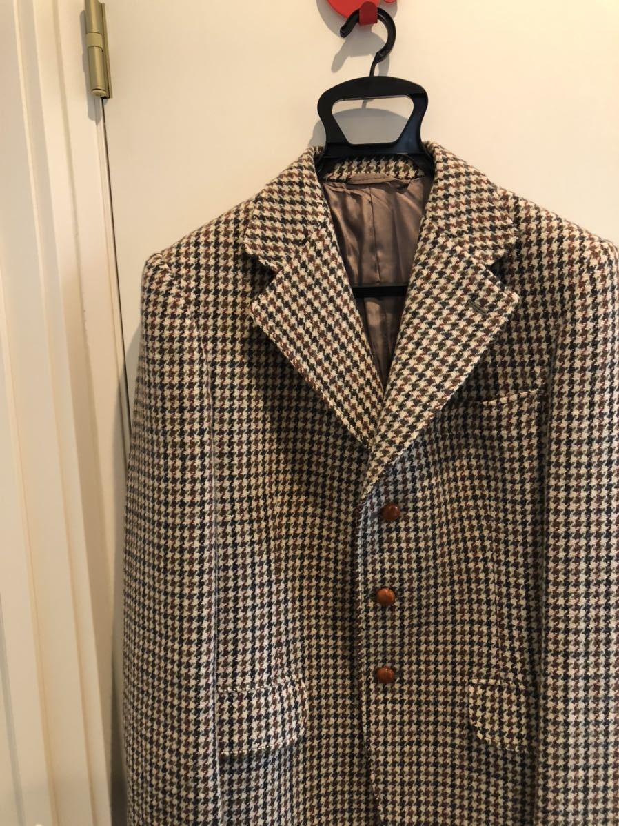 & Tweed tweed co dunn name double ” × coat “Harris 1960s wool 