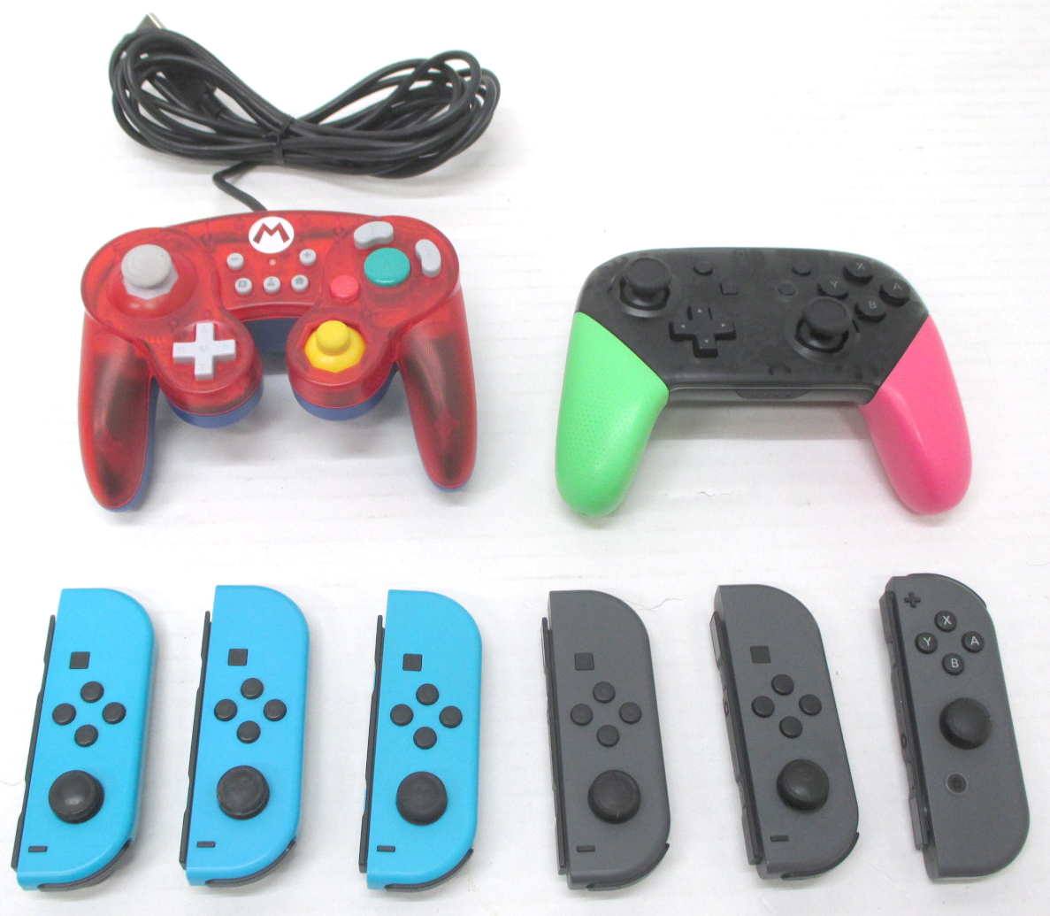 格安，最新作 s20713-sb 送料850円 Switch Pro コントローラー スプラトゥーンモデル Joy-con ホリクラシックコントローラー 他 8個セット 035-200308(ニンテンドースイッチアクセサリー)｜売買されたオークション情 ニンテンドースイッチアクセサリー