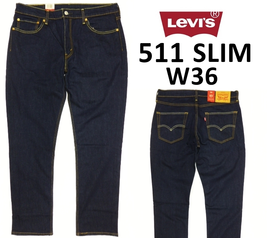 正規品，豊富な 大きいサイズ W36 廃盤 タグ付き リーバイス Levi's 511 スリムストレッチ デニムパンツ ジーンズ 濃色リンス(W36)｜売買されたオークション情報、yahooの商品情報をアーカイブ公開 - オークフ W36