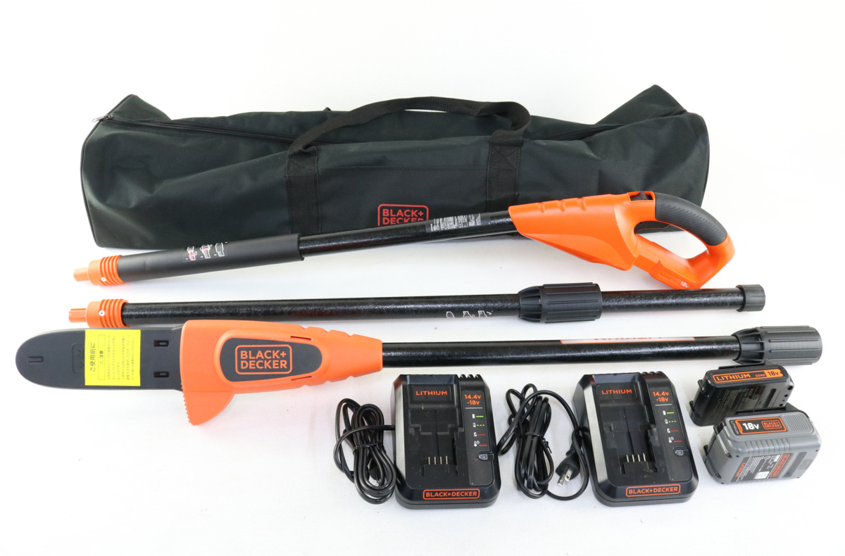 SALE，得価 品 BLACK+DECKER ブラック アンド デッカー 18V コードレス高枝ポールチェーンソー 充電器付き ：：(チェーンソー)｜売買されたオークション情報、yahooの商品情報をアーカイブ公開 - オークファ 木工用