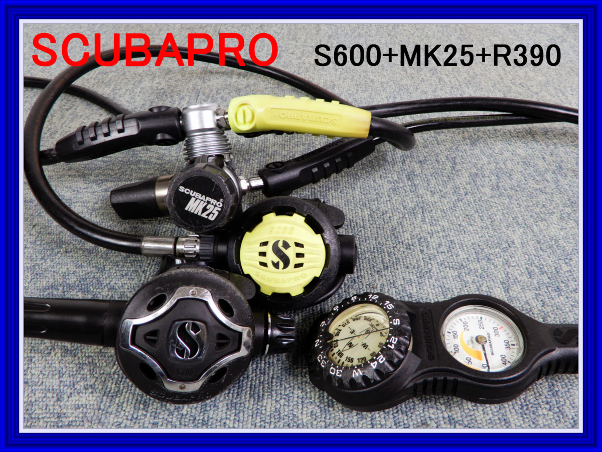 SCUBAPRO Sプロ レギュレーターセット S600+MK25+R390オクトパス+2ゲージ(レギュレータ)|売買されたオークション情報 ...
