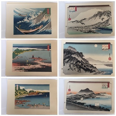 北斎と広重 名所絵 名橋奇覧・近江八景・江戸近郊八景・千絵の海 全37枚 北斎と広重 名所絵 全37枚 諸国名橋奇覧 千絵の海 近江八景 江戸近郊