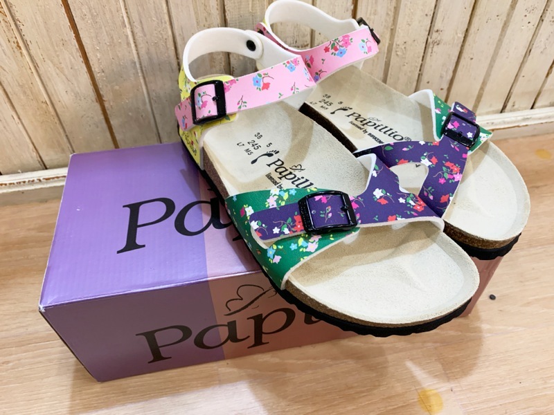 パピリオサンダル 花 柄 ビルケンシュトック サンダル レディース