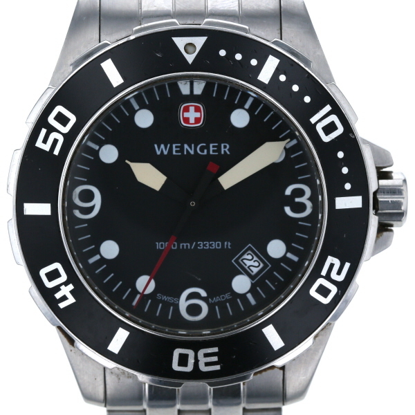 ウェンガー WENGER ビッグフェイス デイト ダイバーズ1000m 7223X 
