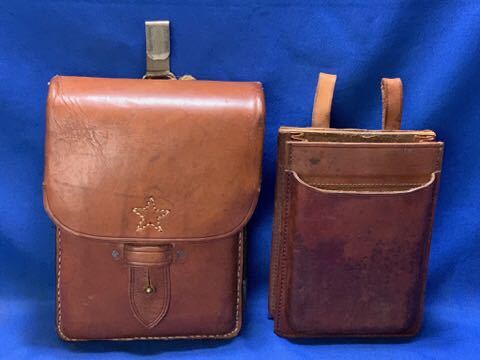 ミリタリー 日本陸軍 将校野戦装備レプリカ 図嚢・水筒・拳銃嚢・拳銃