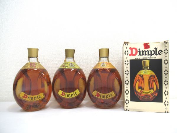 送料無料，本物保証 古酒 3本セット Dimple ディンプル 12年 デラックス オールド ブレンデッド スコッチ ウイスキー 特級&times;2 750ml 43% 未開栓 T9002sT-M(スコッチ)｜売買されたオークション情報、yahooの商品情報をア スコッチ