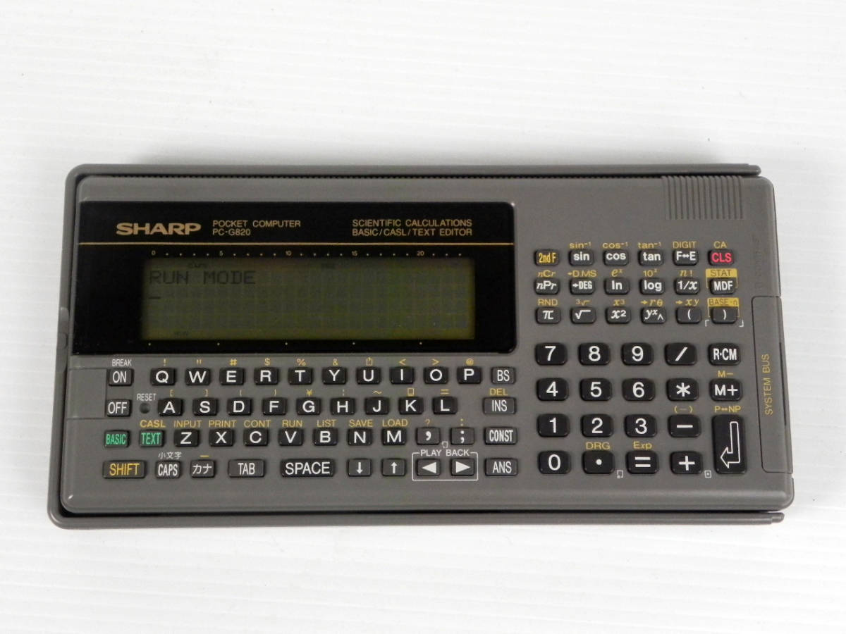 SHARP ポケコン ポケットコンピュータ PC-G820 シャープ POCKET 