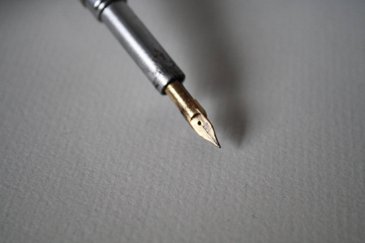 アンティーク 万年筆＊PILOT ノック式 万年筆 ペン先 14K パイロット JAPAN