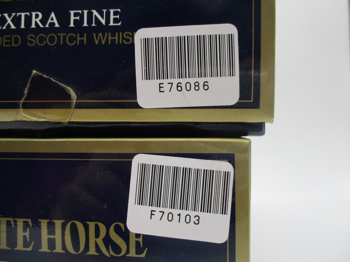 人気定番，安い WHITE HORSE ホワイトホース エクストラ ファイン 2本セット スコッチ ウイスキー 箱入 未開封 古酒 750ml E76086.F70103