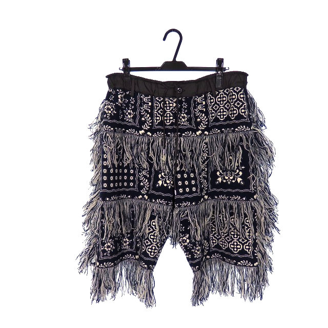 サカイ sacai レインスプーナー 18AW フリンジ ニットショートパンツ