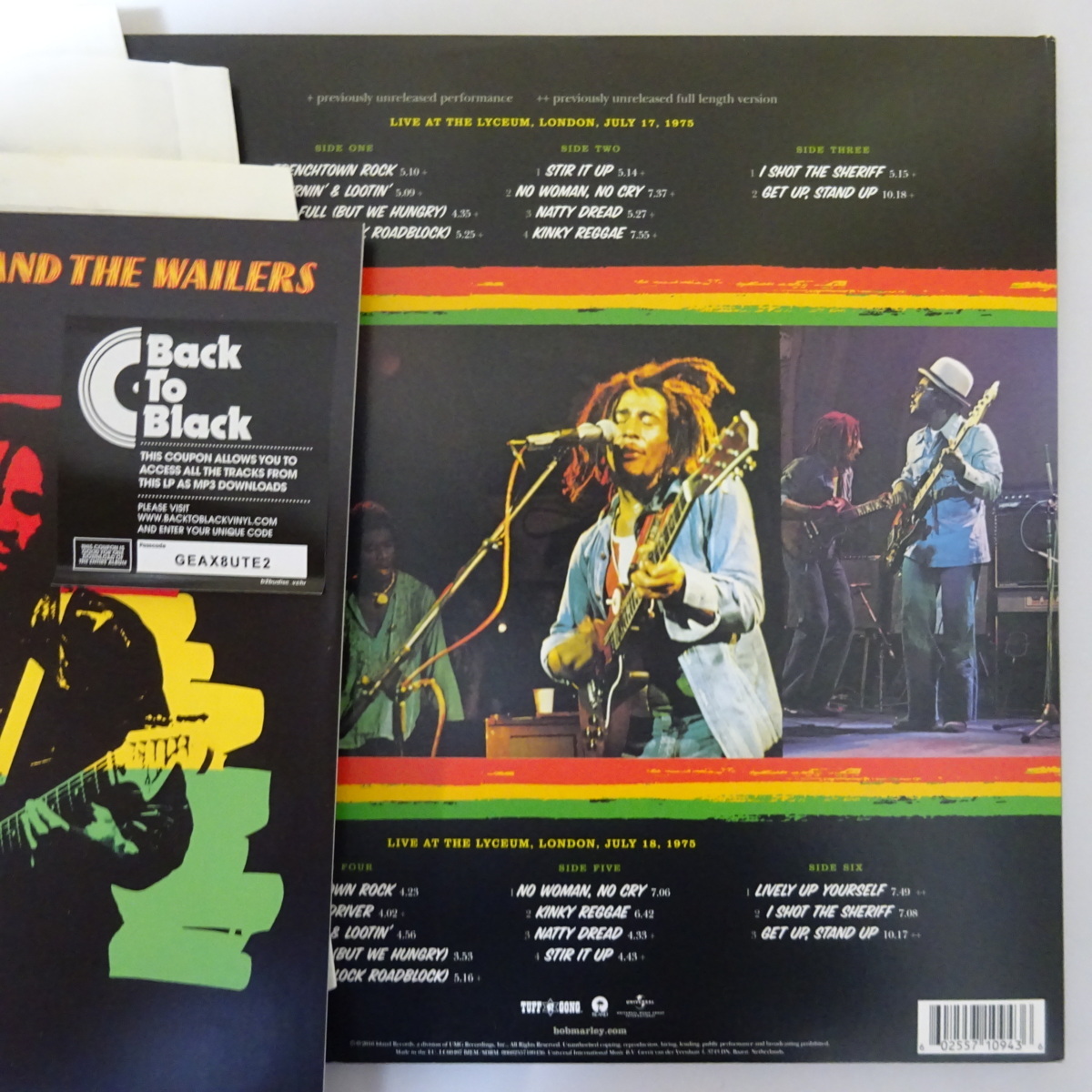 13013998;【EU盤/3LP/180g重量盤拡大リイシュー】Bob Marley & The Wailers / Live!
