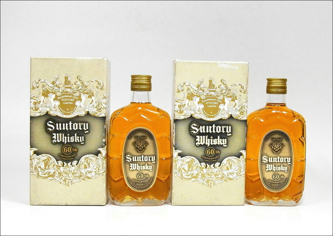 格安，得価 7 サントリー ウイスキー 特角 10年 60周年記念 古酒 SUNTORY 特角 ハーフボトル 非売品 360ml 43％ 冊子 箱付 2本(日本)｜売買されたオークション情報、yahooの商品情報をアーカイブ公開 - オークフ 日本