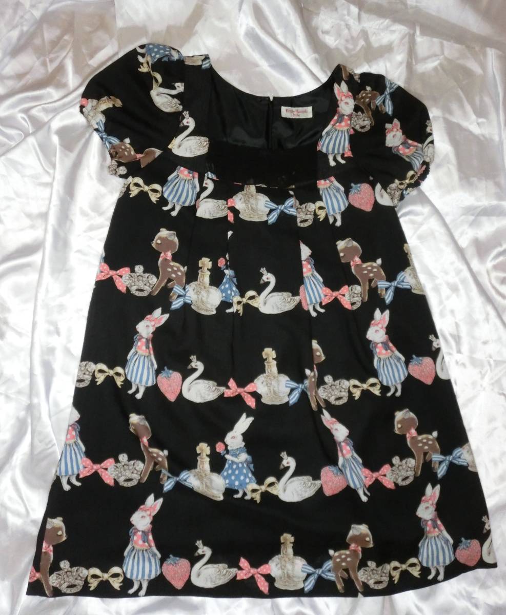 エミリーテンプルキュート アンティークジュエリープリント ワンピース  