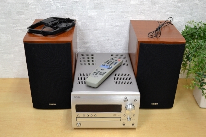 中古 DENON/デノン D-MX11 CDシステムコンポ ペアスピーカー FM/AM