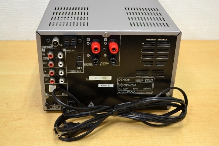 中古 DENON/デノン D-MX11 CDシステムコンポ ペアスピーカー FM/AM