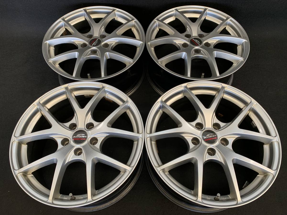 A-TECH SCHNEIDER 18インチホイール 8J +35 PCD114.3 5H ミニバン等に 中古