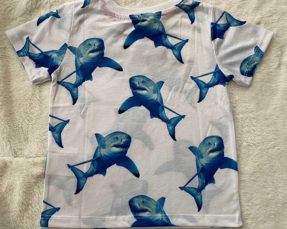 タグ付き H M シャーク柄 Tシャツ 100 105 キッズ サメ ボーイズ 男の子 エイチアンドエム 男の子用 売買されたオークション情報 Yahooの商品情報をアーカイブ公開 オークファン Aucfan Com