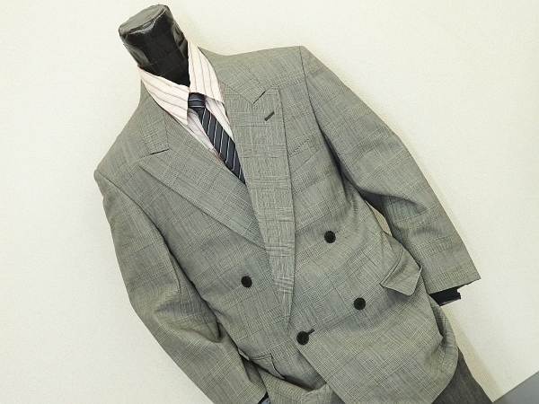 ☆ポールスミスグレンチェックダブルブレストスーツM白黒☆ Paul Smith