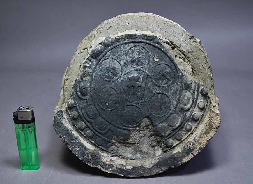 超激得，限定セール （時代瓦 古瓦 2）東大寺大仏殿 軒丸瓦 ○