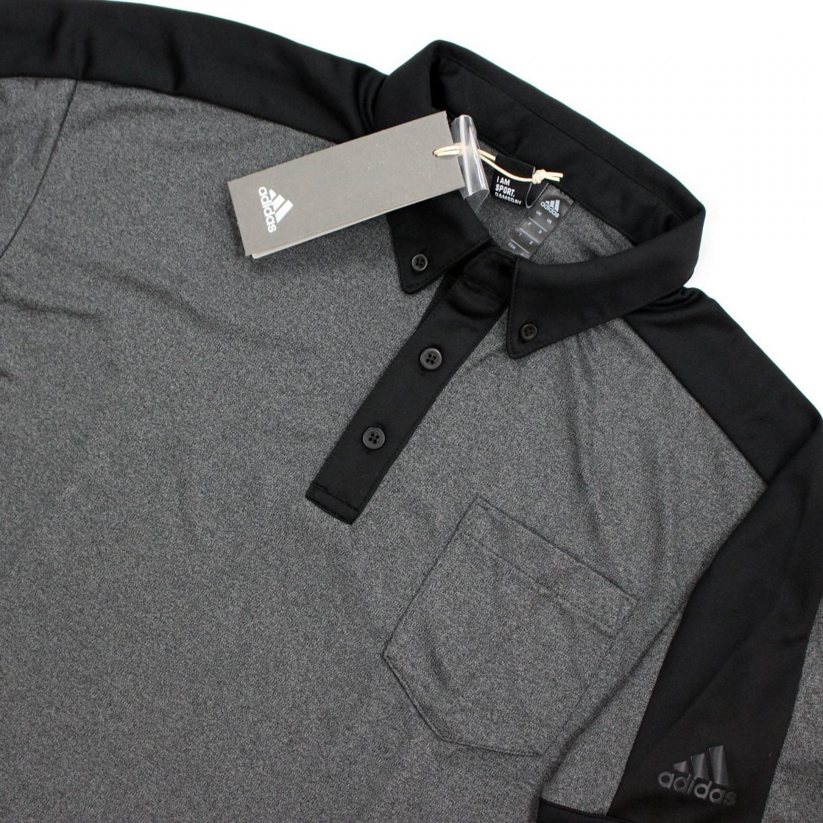 未使用 00s adidas vtg ボタンダウン シャツ CLIMALITE ○送料390円可能商品 アディダス adidas 新品 メンズ CLIMALITE 吸汗速