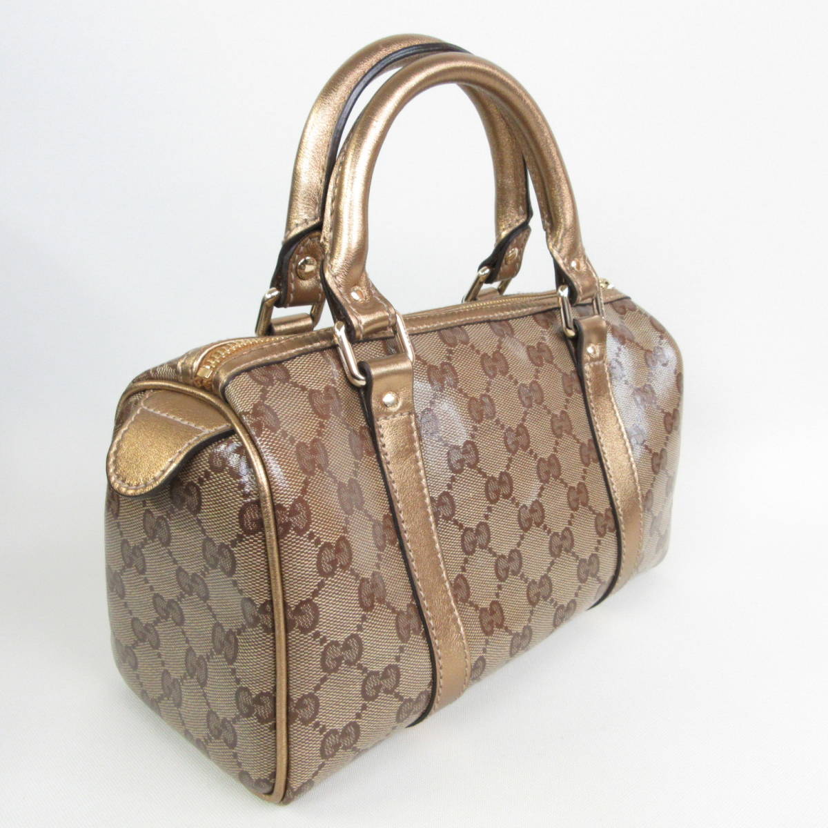 外観良好 GUCCI ハンドバッグ 193604 GG柄 ゴールド PVG キャンバス 