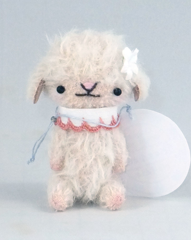 ぬいぐるみ 国内人気作家様ハンドメイド 羊毛製 ヒツジちゃん（約7cm） 5