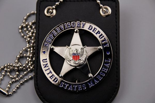 ☆ホルダー付 US MARSHAL USマーシャル SILVER ポリスバッジ